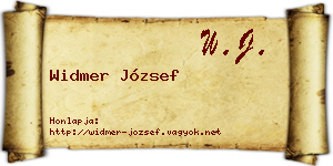 Widmer József névjegykártya